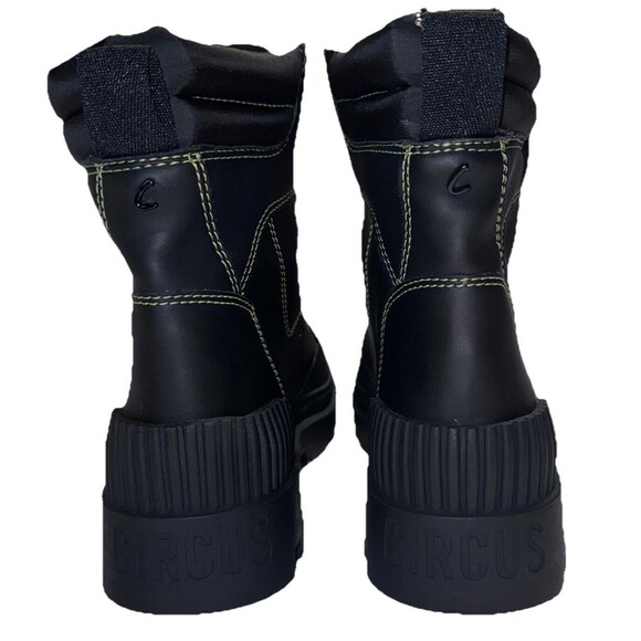 Sam Edelman Womens Size 7 Boots Black Circus Isabella Leather Rain Combat - Picture 4 of 8